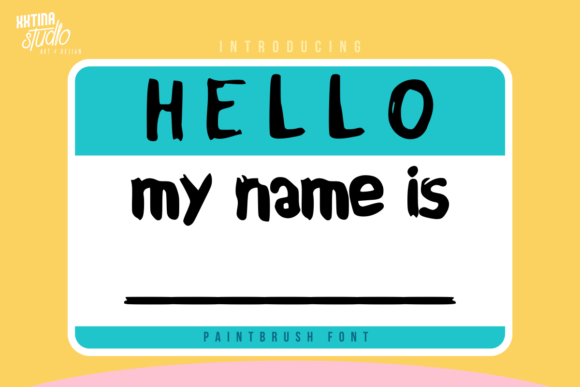 Hello My Name is Font