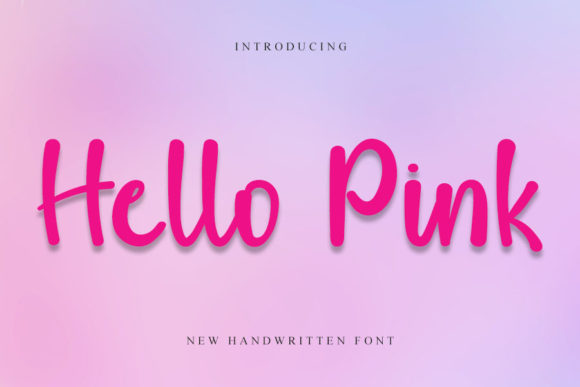 Hello Pink Font Poster 1