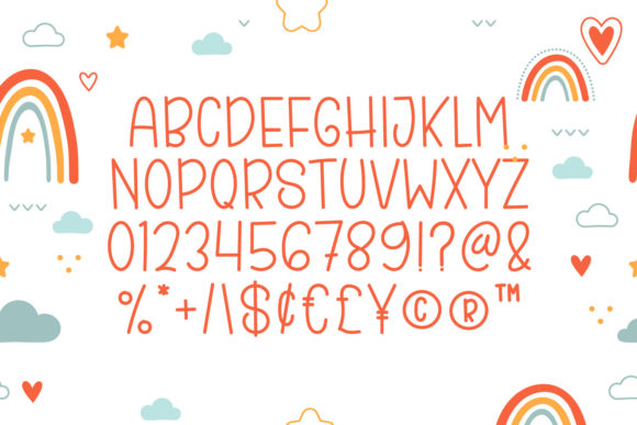 Hello Rainbow Font Poster 5