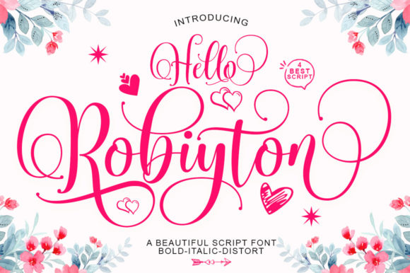 Hello Robiyton Font Poster 1