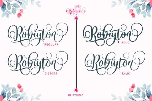 Hello Robiyton Font Poster 5
