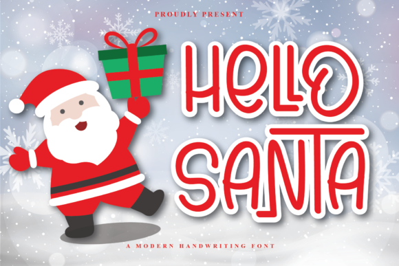 Hello Santa Font Poster 1