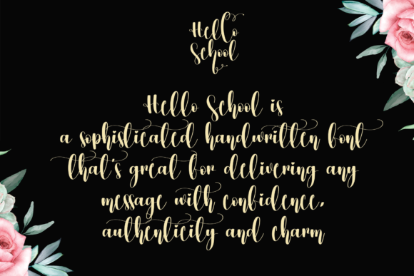 Hello School Font Poster 2
