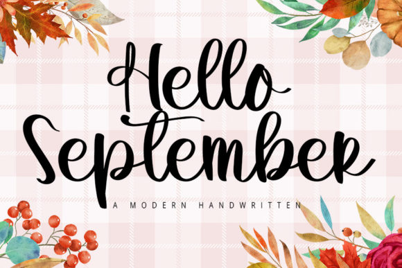 Hello September Font Poster 1