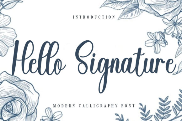 Hello Signature Font Poster 1