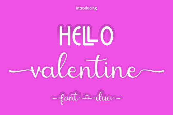 Hello Valentine Font Poster 1