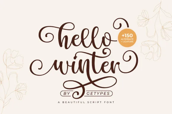 Hello Winter Font Hello Winter Font Poster 1