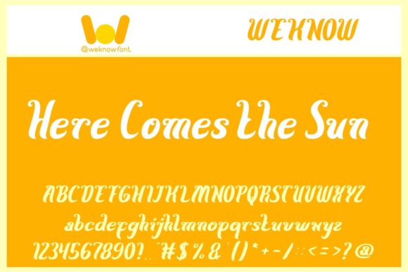 Here Comes the Sun Font