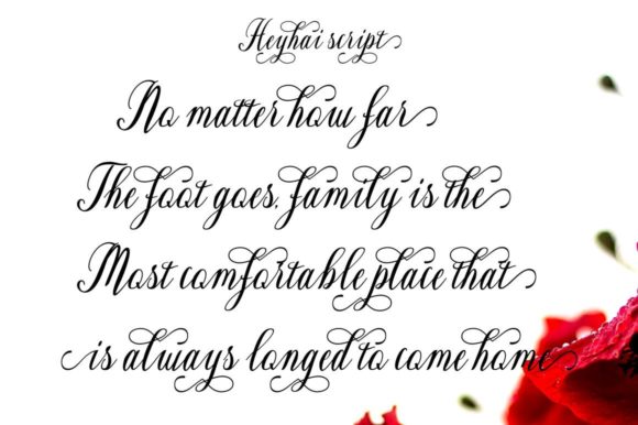 Heyhai Script Font Poster 3