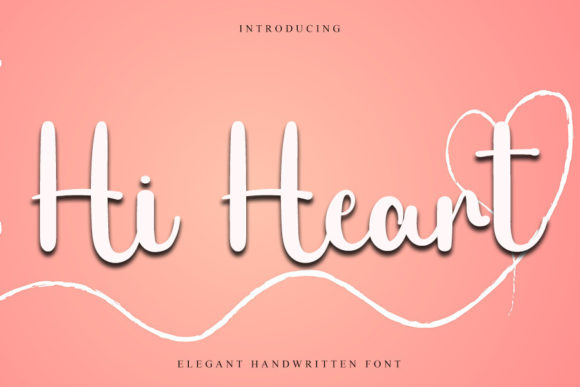 Hi Heart Font Poster 1
