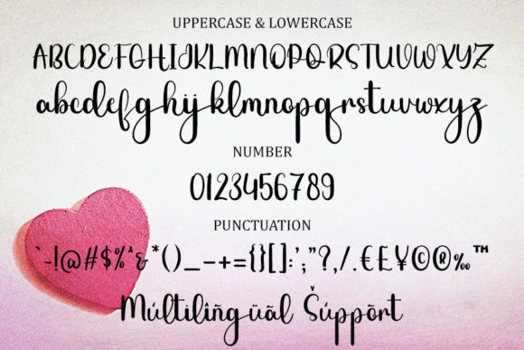 Hi Heart Font Poster 5