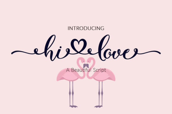 Hi Love Font Poster 1