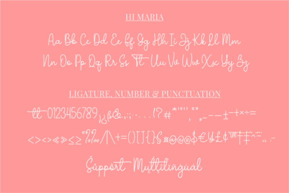Hi Maria Font Poster 3