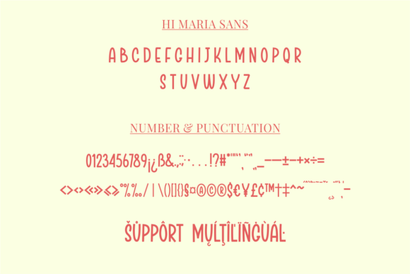 Hi Maria Font Poster 4