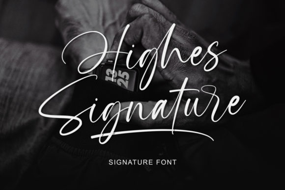 Highes Signature Font Poster 1