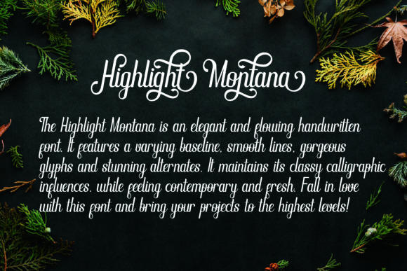 Highlight Montana Font Poster 4