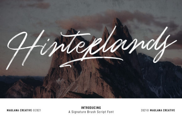 Hinterlands Signature Font Poster 1