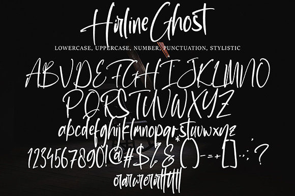 Hirline Ghost Font Poster 9