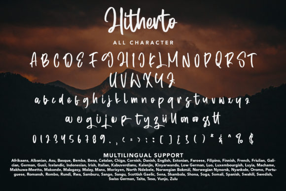 Hitherto Font Poster 8