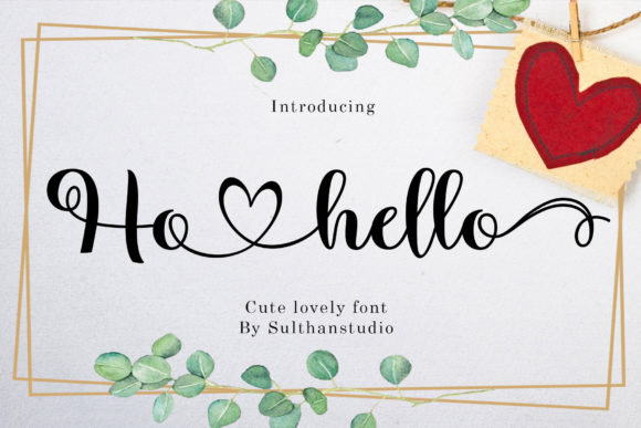 Ho Hello Font Poster 1