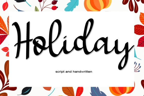 Holiday Font Holiday Font Poster 1
