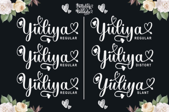 Holiday Belinda Lovely Font Poster 4