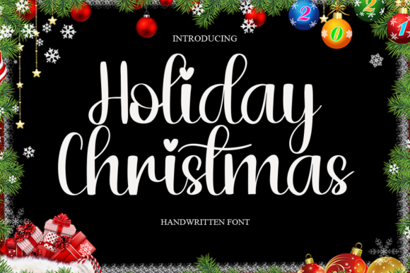 Holiday Christmas Font Holiday Christmas Font Poster 1