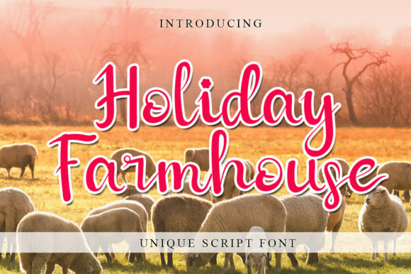 Holiday Farmhouse Font Poster 1