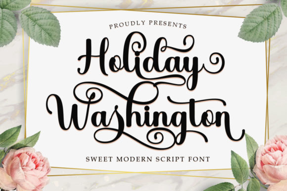 Holiday Washington Font Poster 1