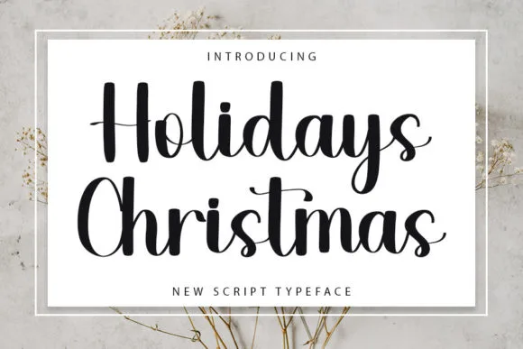 Holidays Christmas Font Holidays Christmas Font Poster 1