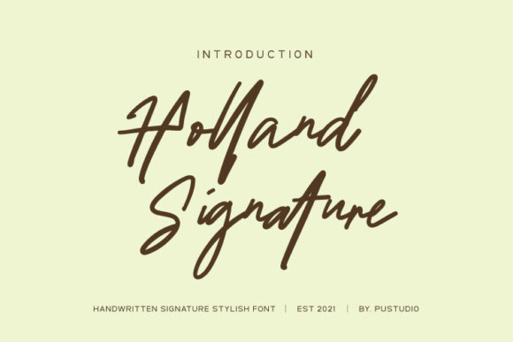 Holland Signature Font