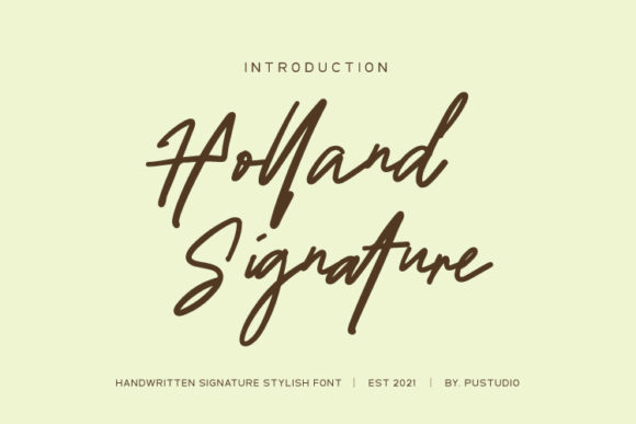 Holland Signature Font Poster 1