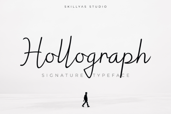 Hollograph Signature Font Poster 1