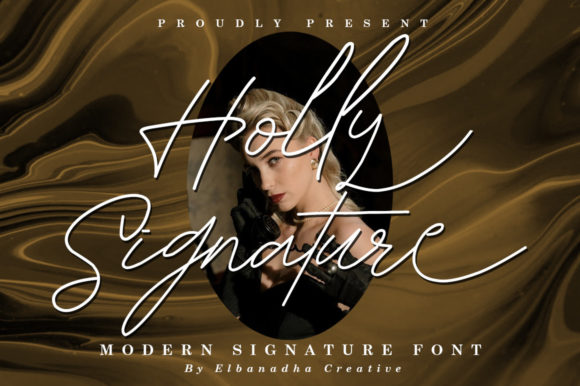 Holly Signature Font Poster 1