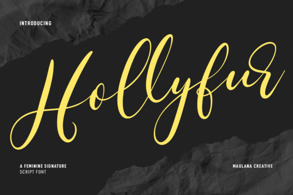 Hollyfur Script Font Poster 1