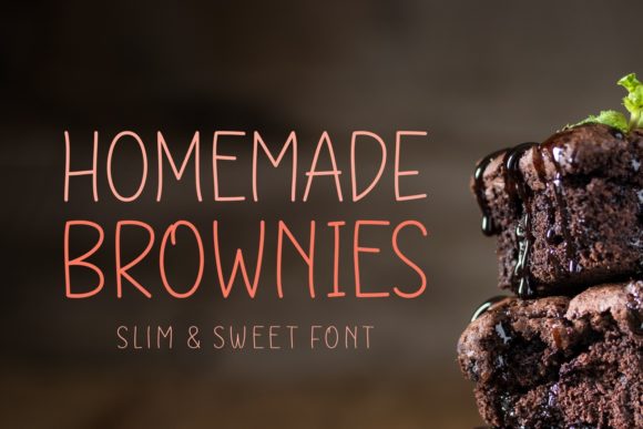 Homemade Brownies Font Poster 1