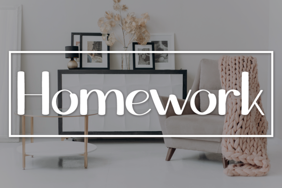 Homework Font Poster 1