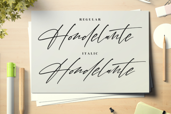 Hondelante Signature Font Poster 6
