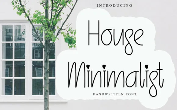 House Minimalist Font House Minimalist Font Poster 1