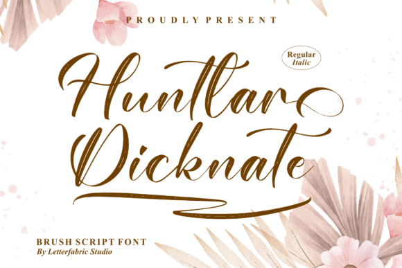 Huntlar Dicknate Font Poster 1