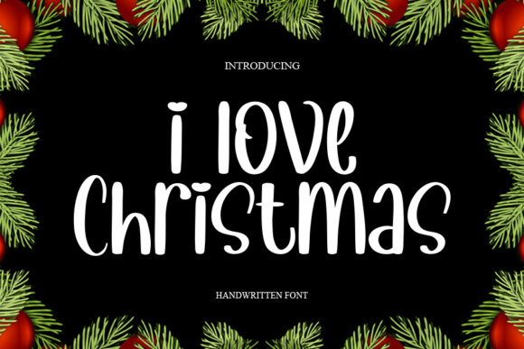 I Love Christmas Font Poster 1