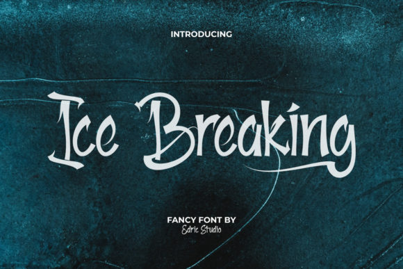 Ice Breaking Font Poster 1