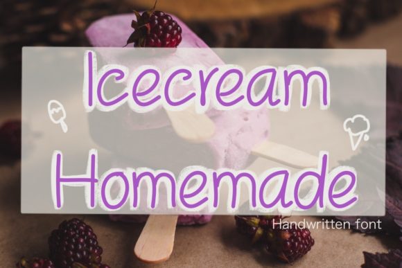 Icecream Homemade Font Poster 1