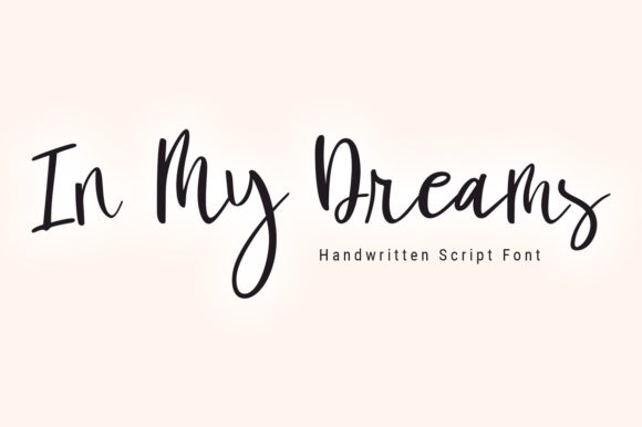 In My Dreams Font Poster 1
