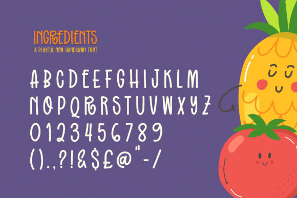 Ingredients Font Poster 6