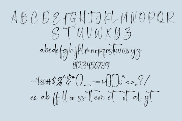Ink Black Font Poster 9