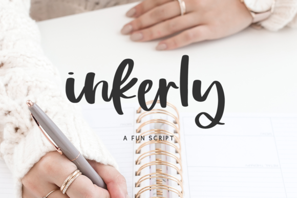 Inkerly Script Font Poster 1