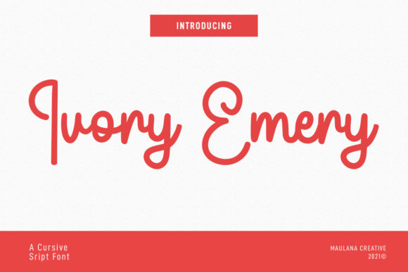 Ivory Emery Script Font Poster 1