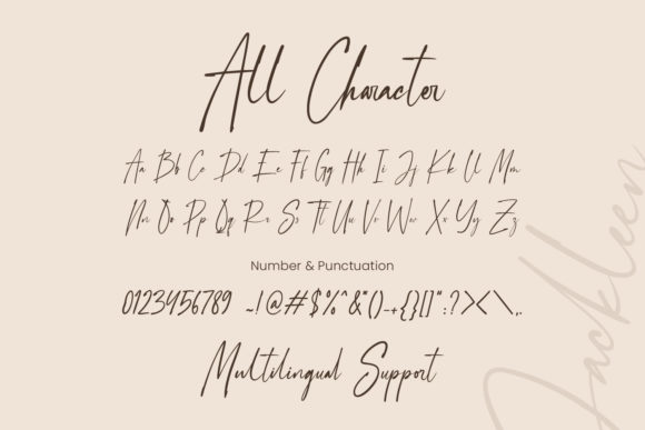 Jackleen Signature Font Poster 6