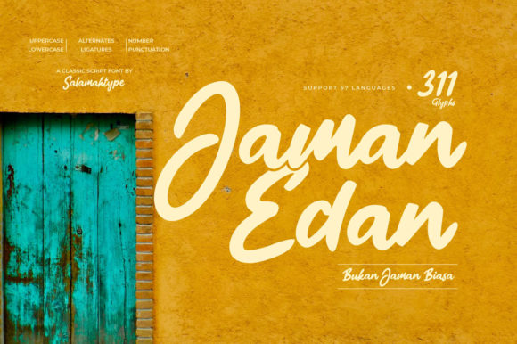 Jaman Edan Script Font Poster 1